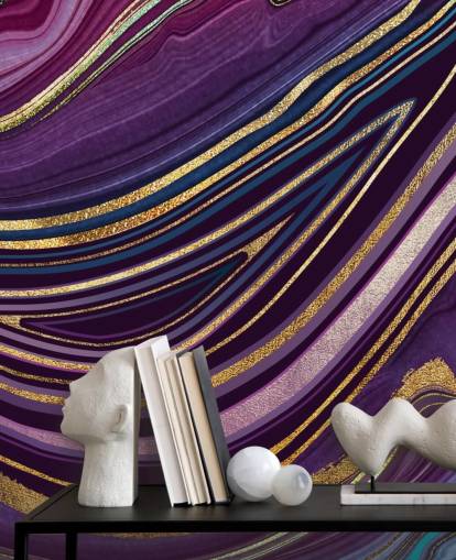 purple and gold geode wallpaper