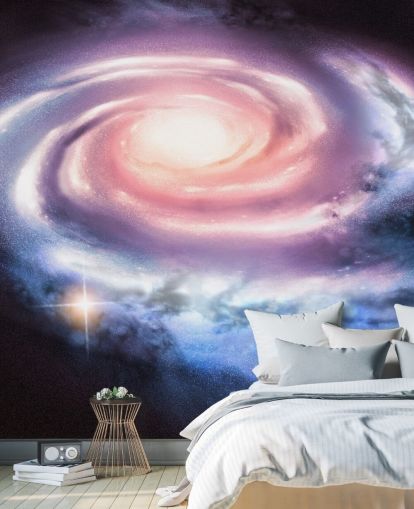 papel pintado galaxia espiral púrpura y rosa papel pintado galaxia espiral púrpura y rosa