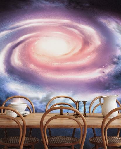 lila und rosa Spiral-Galaxie Tapete