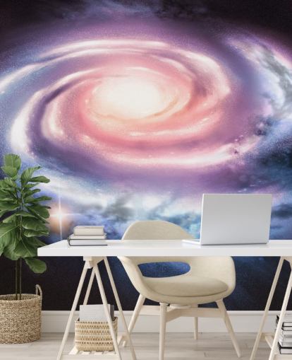 lilla og pink spiral galakse tapet