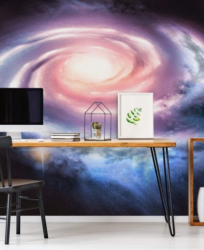 purple and pink spiral galaxy wallpaper