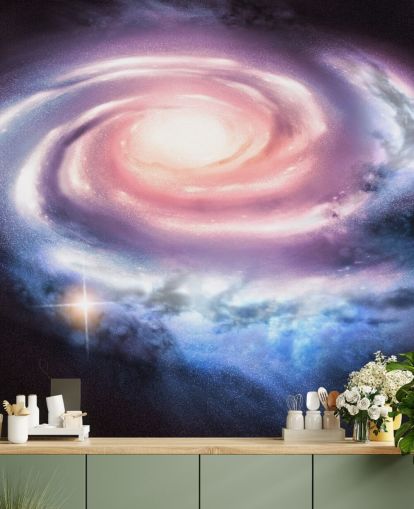 lilla og rosa spiral galakse tapet lilla og rosa spiral galakse tapet