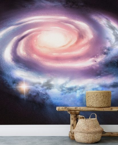 purple and pink spiral galaxy wallpaper