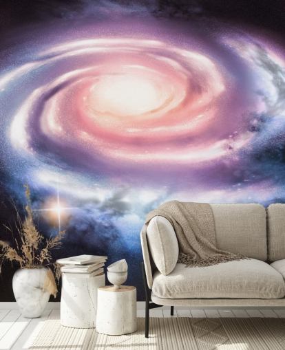 purple and pink spiral galaxy wallpaper