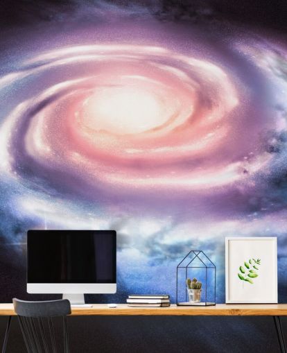 lila und rosa Spiral-Galaxie Tapete