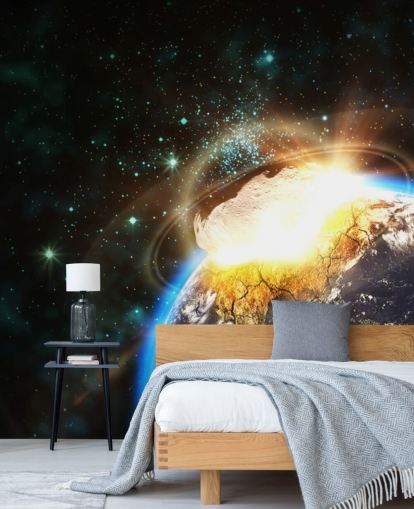 Asteroide Impact fra Space Wall Mural Asteroide Impact fra Space Wall Mural