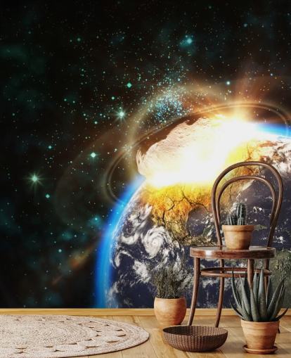 Fotomural Impacto de asteroide desde el espacio