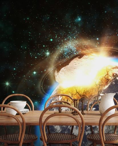 Asteroid Impact from Space Wall Mural