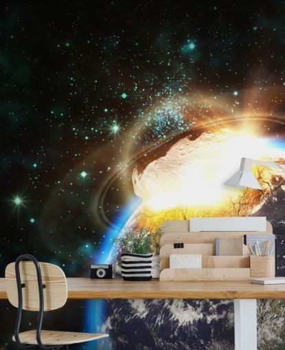 Asteroid Impact from Space Wall Mural