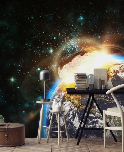 Asteroid Impact from Space Wall Mural