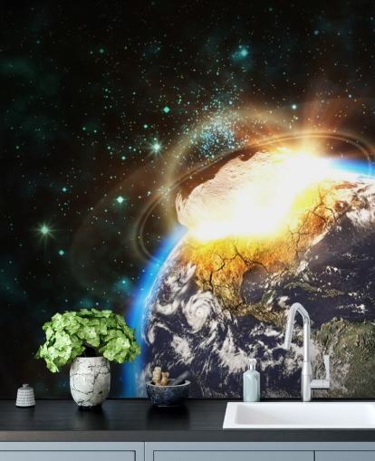 Fotomural Impacto de asteroide desde el espacio Fotomural Impacto de asteroide desde el espacio