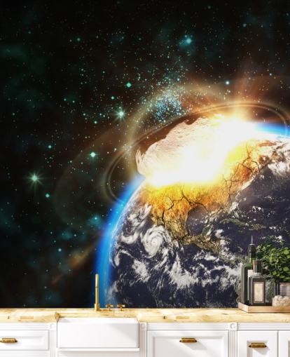 Décoration murale Impact d'un astéroïde depuis l'espace