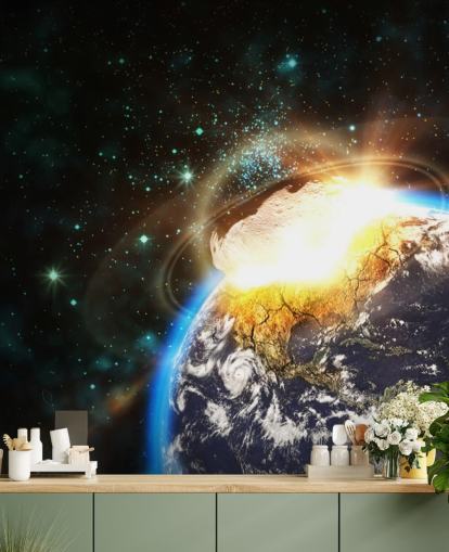 Asteroid Impact from Space Wall Mural