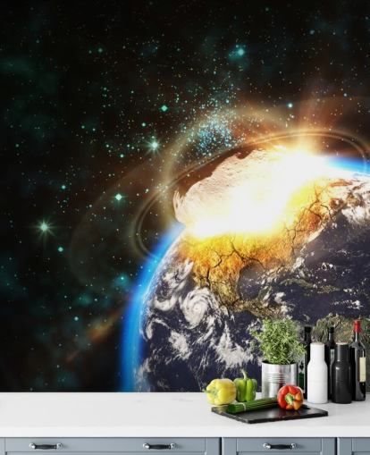 Asteroid Impact from Space Wall Mural