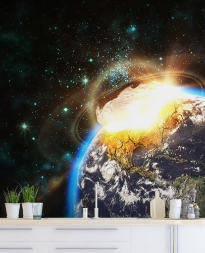 Asteroid Impact from Space Wall Mural