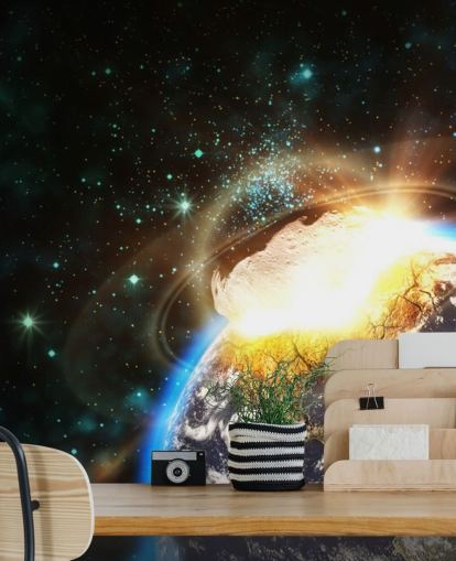 Asteroide innvirkning fra Space Wall Mural