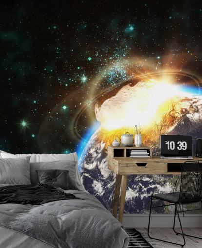 Asteroide Impact fra Space Wall Mural