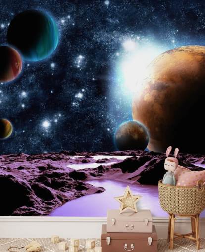 Abstrakte planeter med vand Planet Baggrund