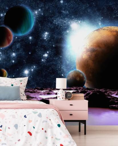 Abstract Planets with Water Planet Wallpaper