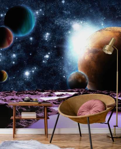 Abstract Planets with Water Planet Wallpaper