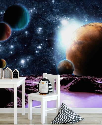 Abstrakte planeter med vand Planet Baggrund