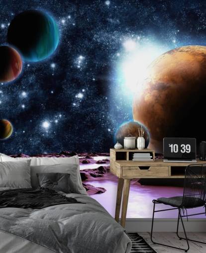 Pianeti astratti con acqua Carta da parati Planet Pianeti astratti con acqua Carta da parati Planet