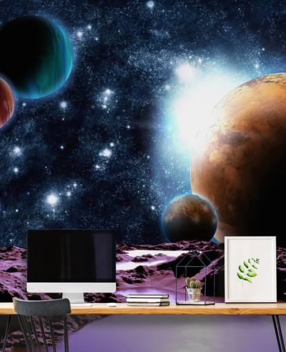 Abstrakte planeter med vann Planet Bakgrunn