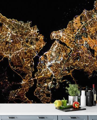 svart och guldfärgad karta över istanbul tapeter svart och guldfärgad karta över istanbul tapeter