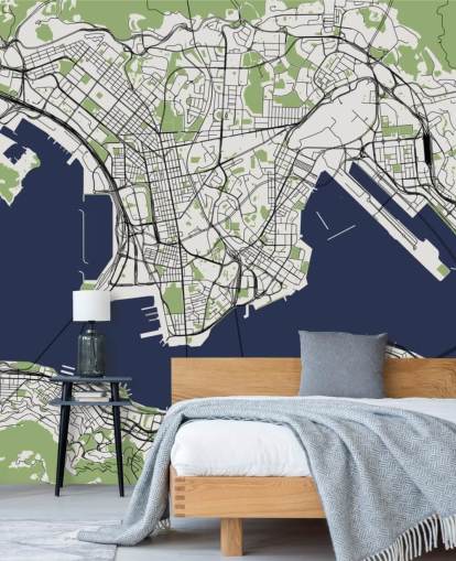 fondo de pantalla de mapa azul y verde de hong kong