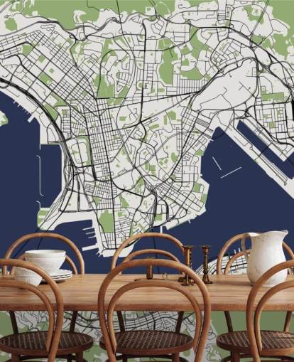 blue and green map of hong kong wallpaper