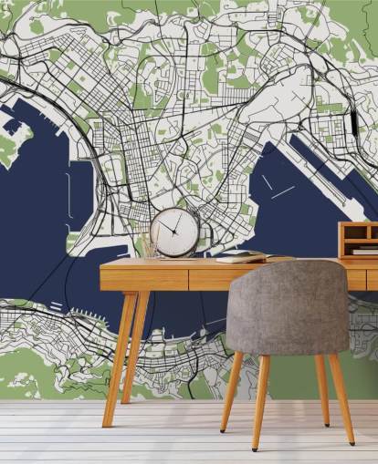 fondo de pantalla de mapa azul y verde de hong kong