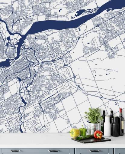 fond d'écran carte numérique bleu et blanc ottawa