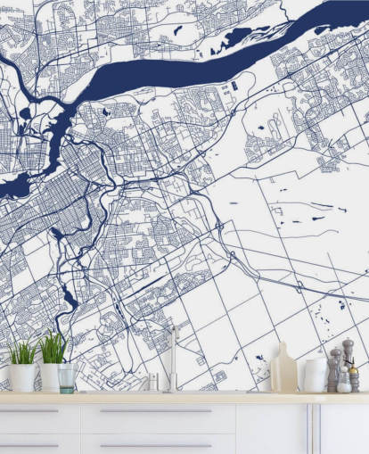 fondo de pantalla de mapa digital azul y blanco de ottawa