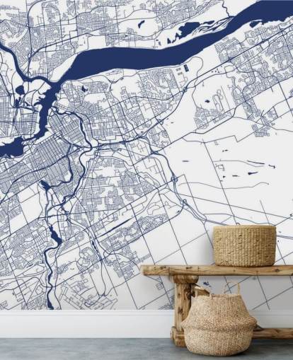 ottawa blue and white digital map wallpaper
