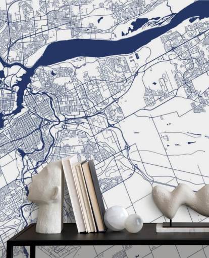 ottawa blue and white digital map wallpaper