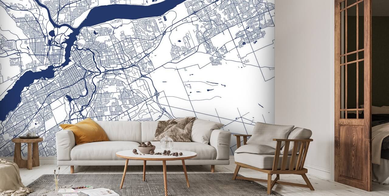 Ottawa Canada Map Wallpaper Wallsauce AU