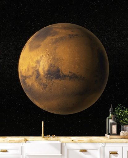 En utsikt över Planet Mars Bakgrund