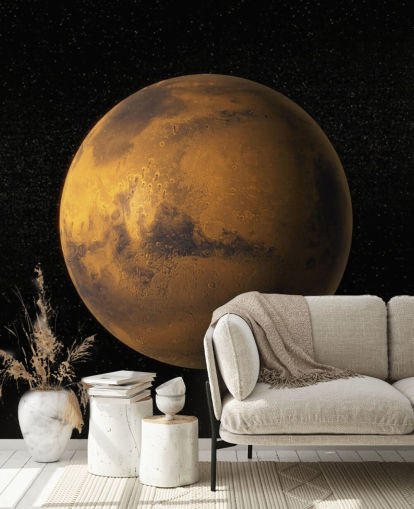 En visning av Planet Mars Bakgrunn En visning av Planet Mars Bakgrunn