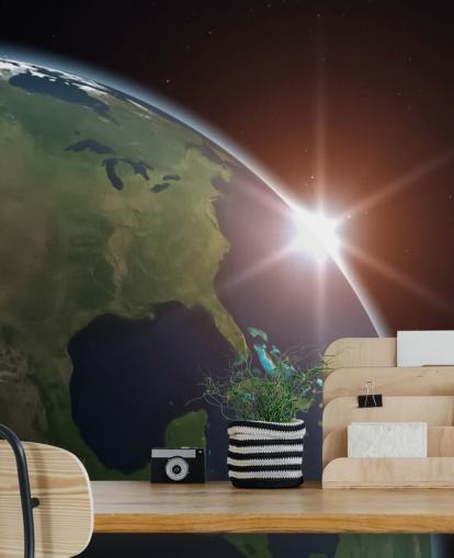 Nord-Amerika fra Space Wall Mural