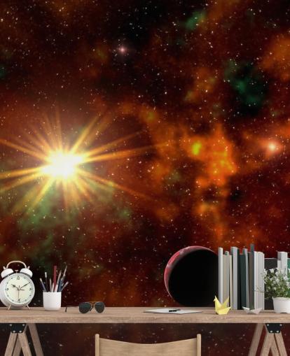 Muurschildering Stars