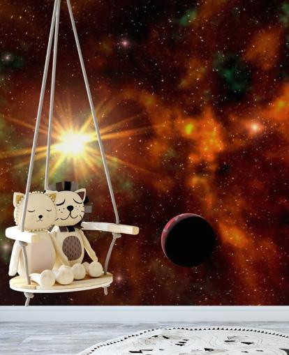 Muurschildering Stars