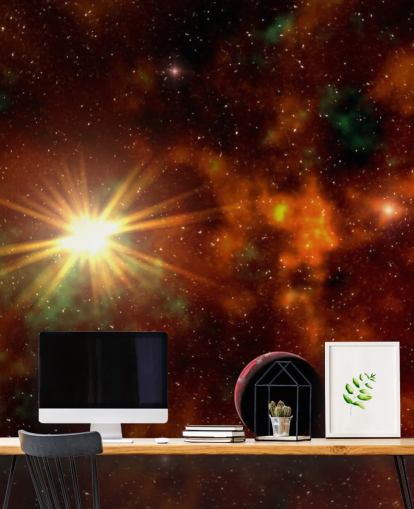 Muurschildering Stars