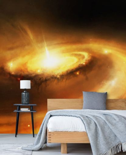 Galaxy Core in Space Wallpaper