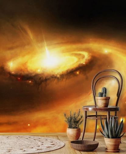 Galaxy Core in Space Wallpaper