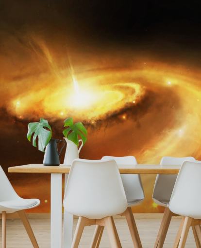 Galaxy Core in Space Wallpaper