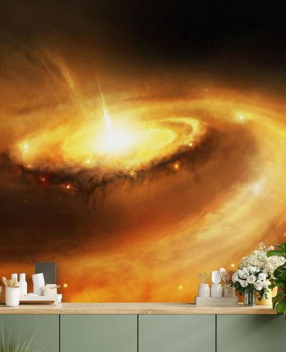 Galaxy Core in Space Wallpaper