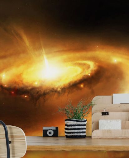 Galaxy Core in Space Wallpaper