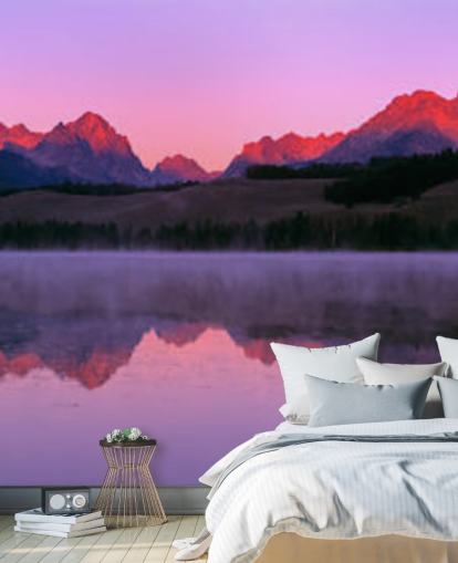 pink mountain range wallpaper