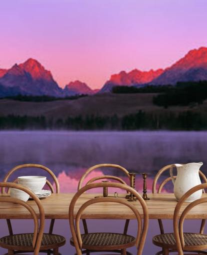 pink mountain range wallpaper