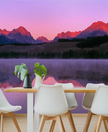 pink bjergkæde tapet